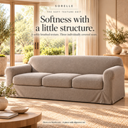 HELVOSDR™ Sorelle 4-Piece Chenille-Texture Stretch Sofa Slipcover — Machine-Washable Soft Ribbed Couch Cover with Separate Cushion Covers