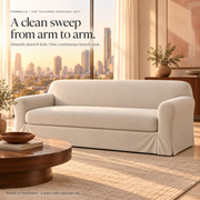 HELVOSDR™ Formelle 2-Piece Bench-Cushion Sofa Slipcover — Machine-Washable Smooth Stretch Couch Cover with Separate Long Seat Cover